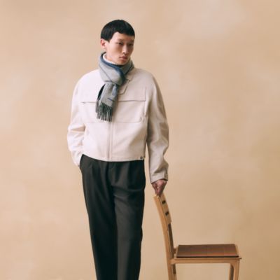 ブルー - メンズ シルクマフラー＆カシミヤストール | Hermès